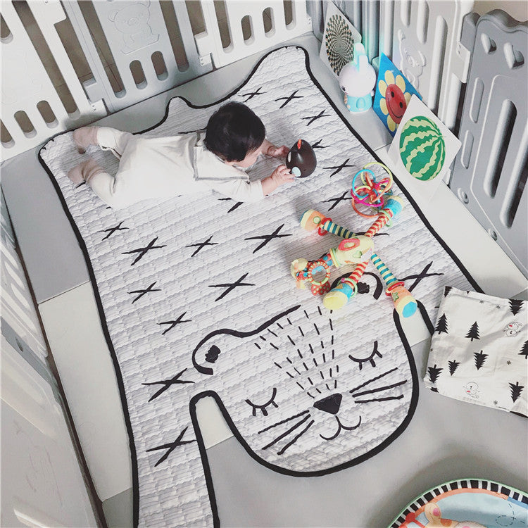 Toys Baby Play Mat Kids Carpet White Tiger Plush Rugs For Liveing Room Decoration Floor Mats Developing Mat For Children Image