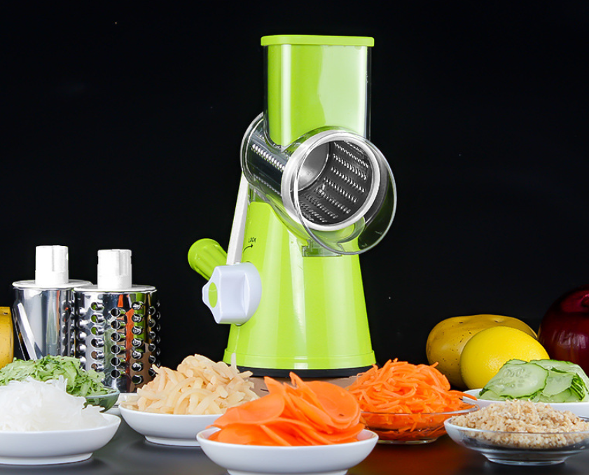 Manual Kitchen Accessories Multifunctional Round Mandoline Potato Slicer Vegetable Cutter Slicer Cheese Kitchen Gadgets Image