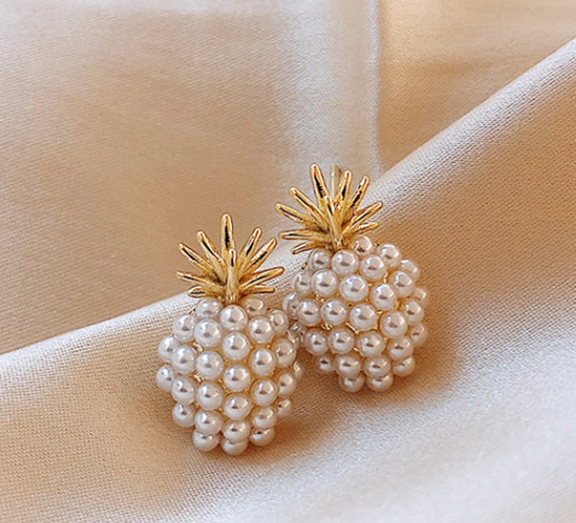 Pineapple Starfish Pearl Earrings Image