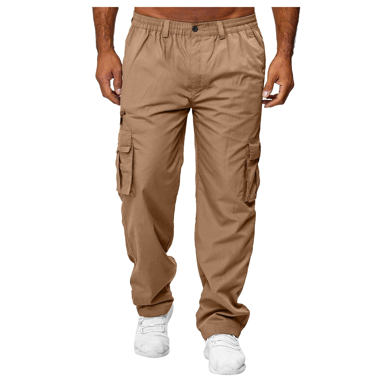 Men's Casual Multi-pocket Loose Straight Cargo Pants Image