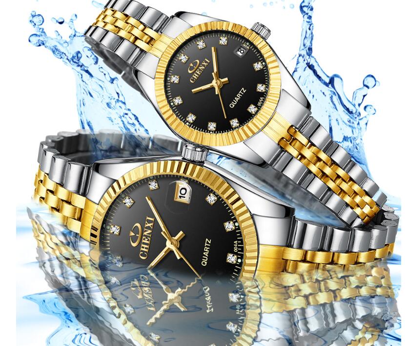 Golden couple watch men Image