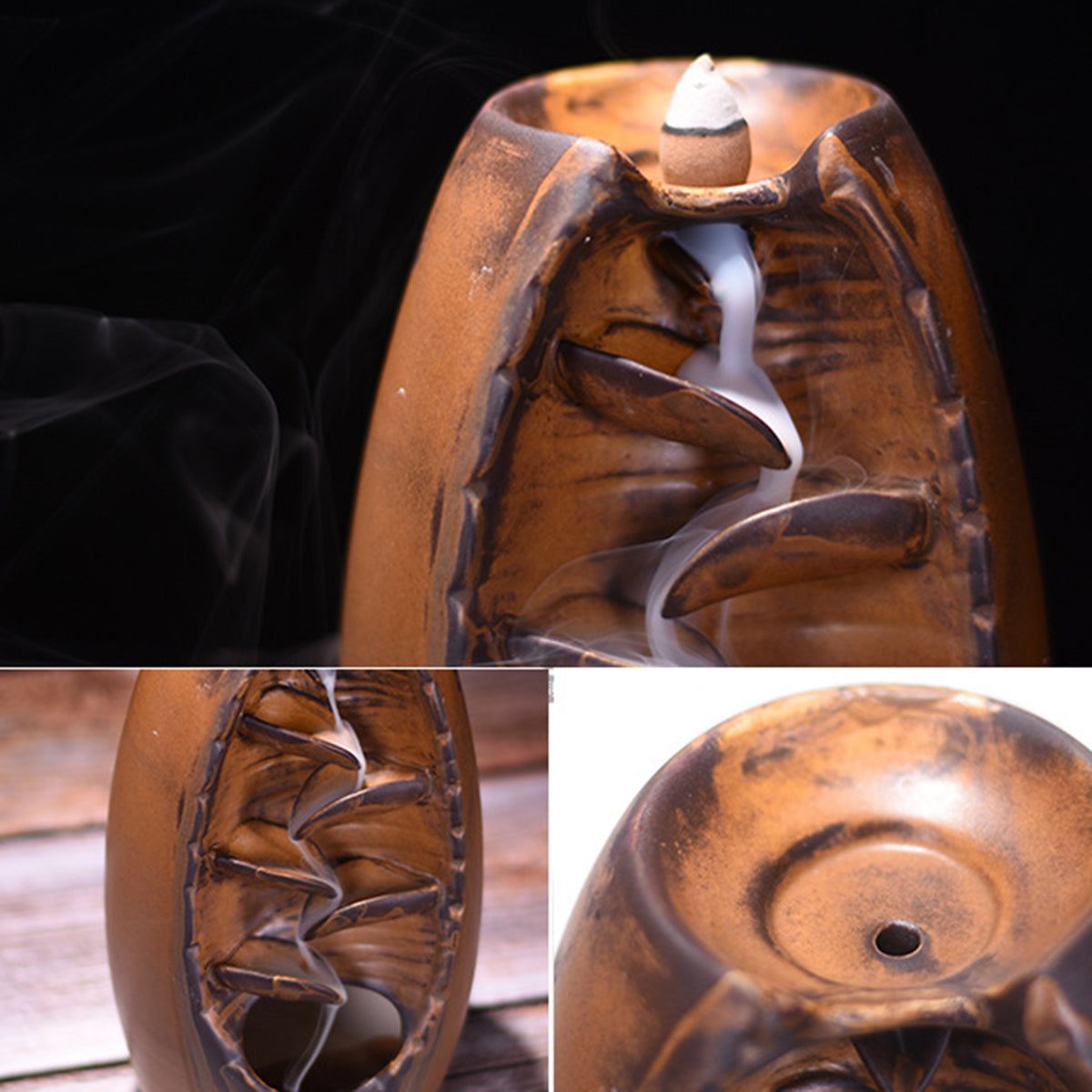 Multi-layers Ceramic Back flow Incense Burner Image