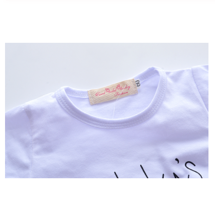 Infant Baby Girls Clothes Daddy's Little Girl T-shirt Cartoon Pants Headband Toddler Outfits Clothing Set Image