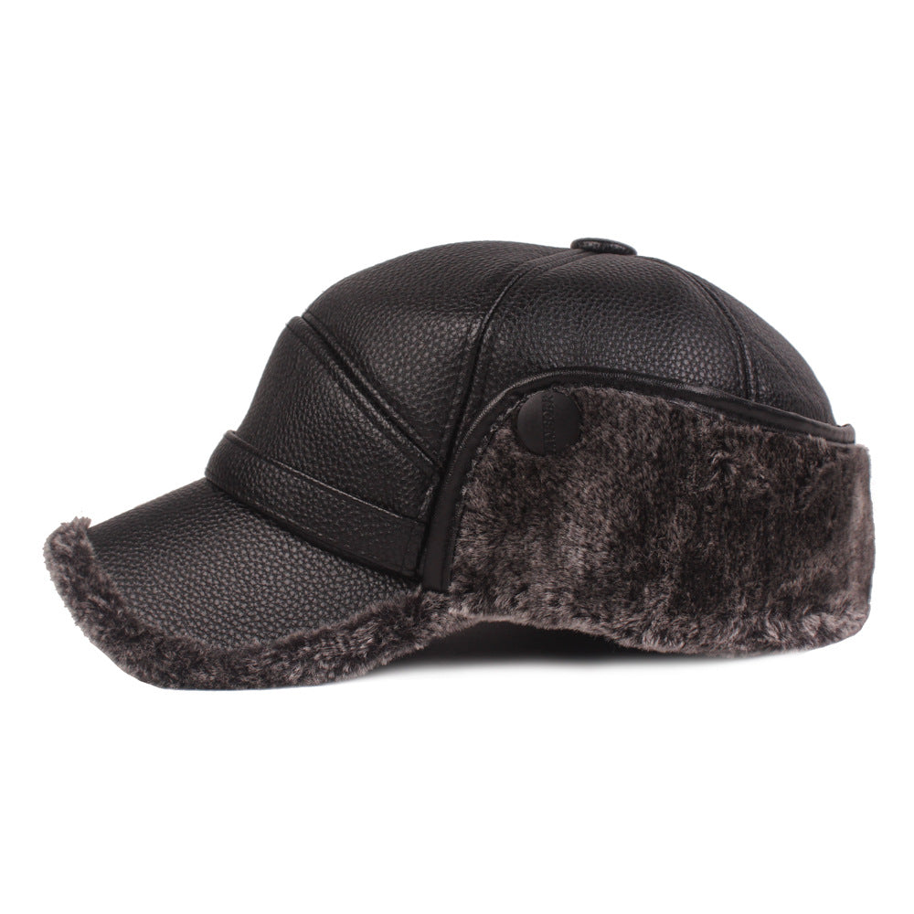 Leather cap men's cap Image