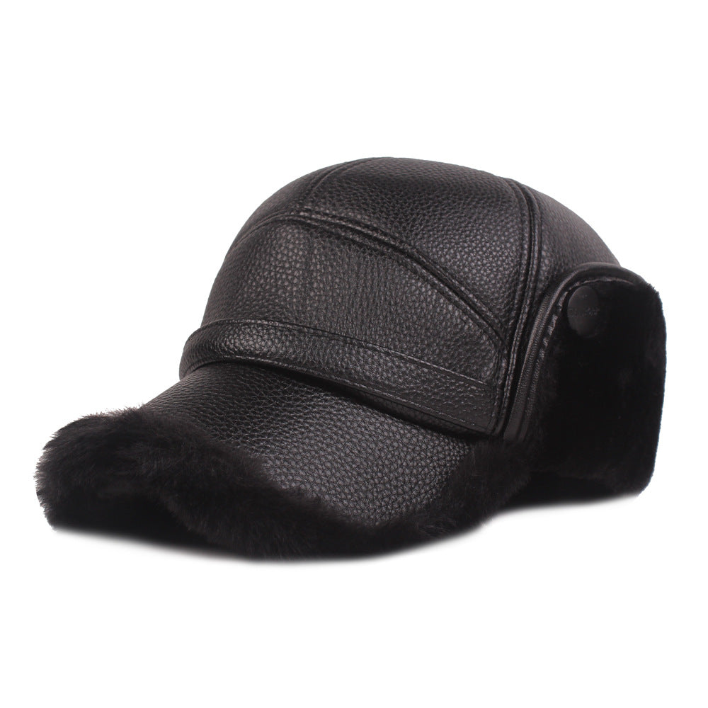 Leather cap men's cap Image