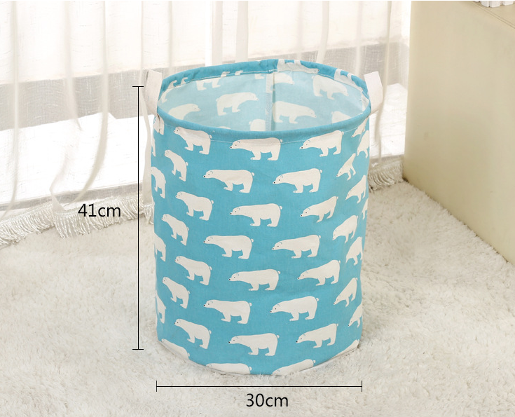 Foldable laundry basket, cotton and linen laundry basket, bathroom, laundry, dirty clothes, dirty clothes, toy storage basket Image