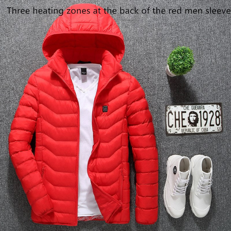 Smart heating cotton jacket USB electric heating jacket Image