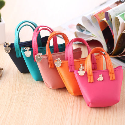 Factory Direct Korean Zero Purse Hand Leather Bag Candy Color Lovely Zero Purse