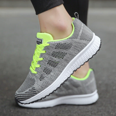 Women Casual Shoes Fashion Breathable Walking Mesh Flat Shoes Woman White Sneakers Women Tenis Feminino Female Shoes Image