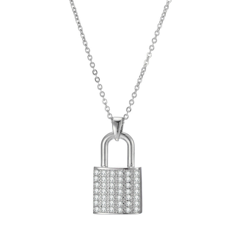 Zircon Lock Necklaces for Lover Luxury Necklace Image