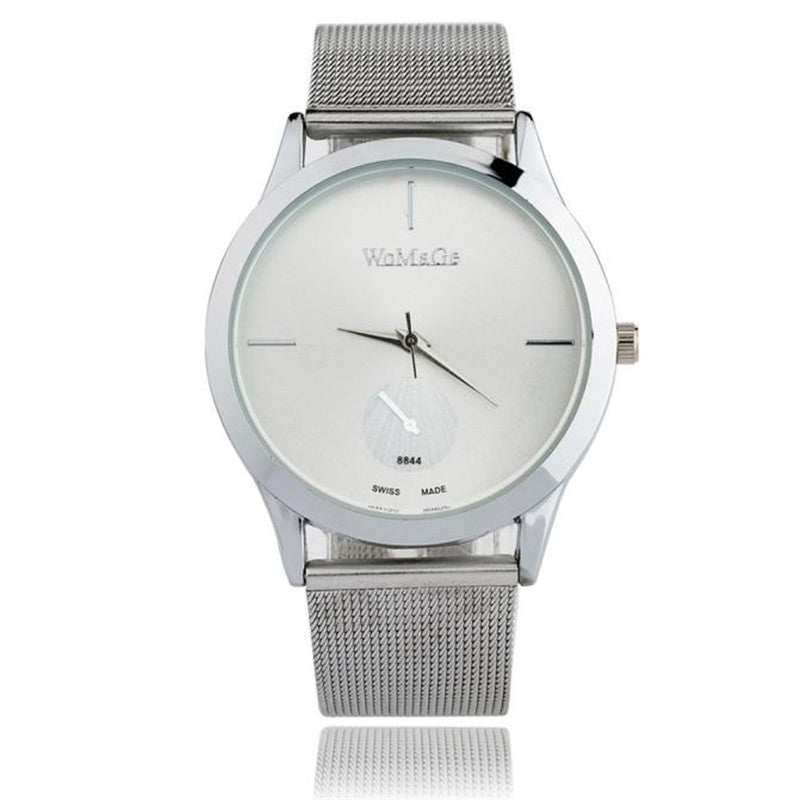 Fashion Alloy Belt Mesh Watch Unisex women's watches Minimalist Style Quartz Watch relogio feminino saat Watches for women Image