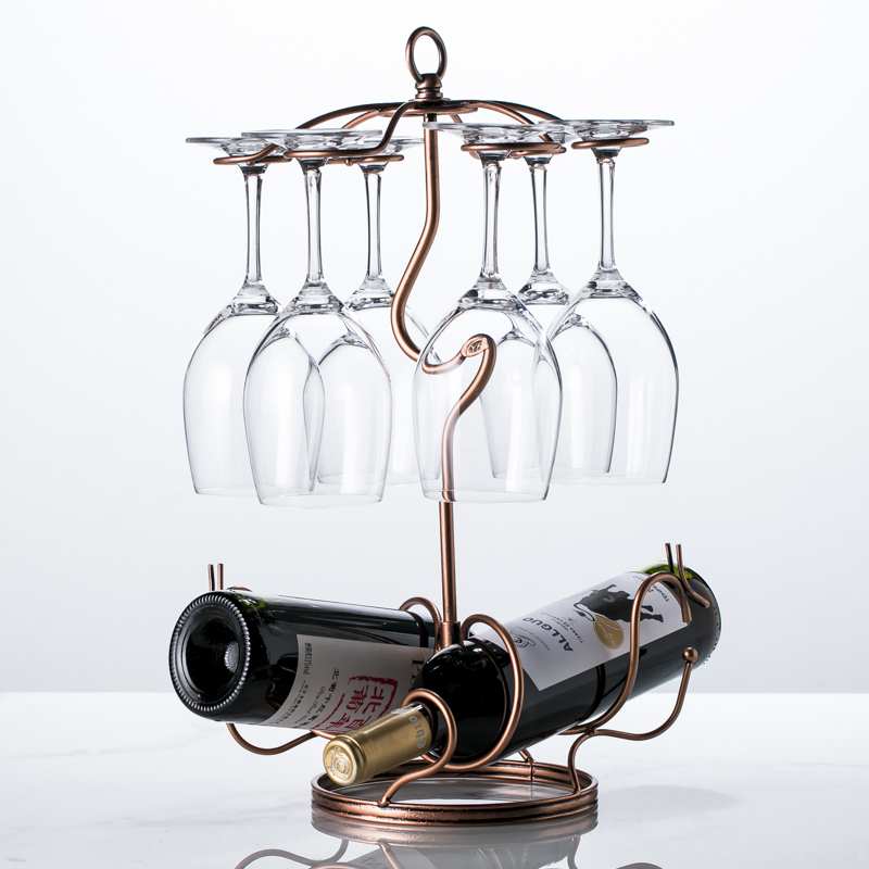 Upside down wine glass rack decoration wine glass rack European creative upside down wine glass rack wine glass hanging glass rack Image