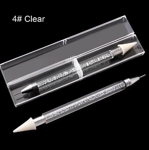 Dual-ended Nail Dotting Pen Diamond Painting Pen Crystal Beads Handle Rhinestone Studs Picker Wax Pencil Manicure Image