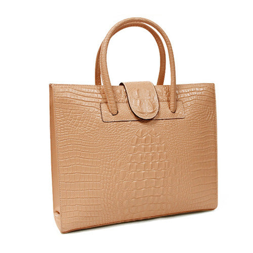 Crocodile ladies bags 2021 new fashion big shoulder bag leather bags wholesale Image