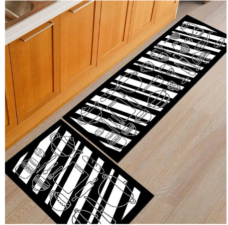 Floor mats, non-slip, oil-proof, household machine washable door mats, bathroom, bathroom, bedside rugs Image