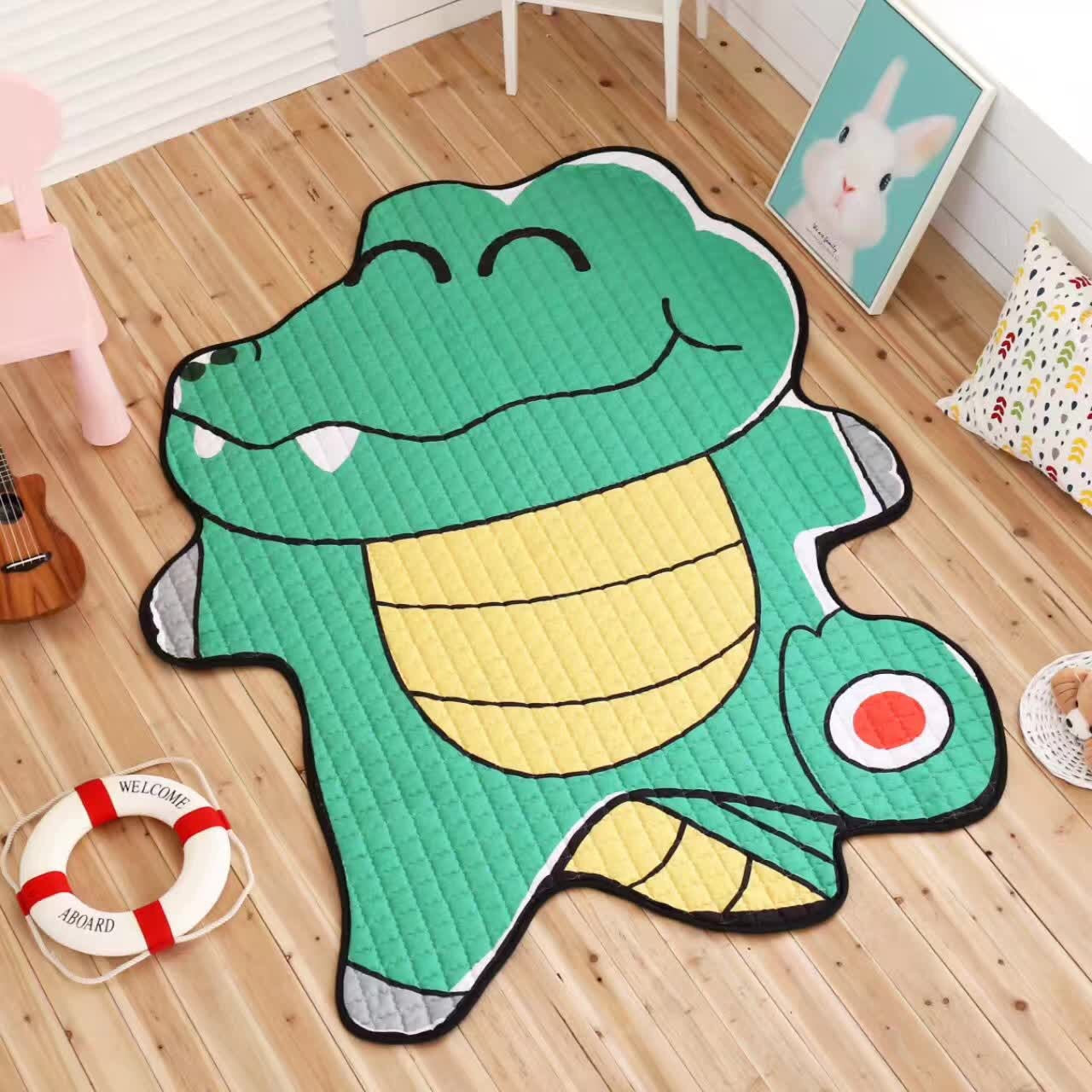 Toys Baby Play Mat Kids Carpet White Tiger Plush Rugs For Liveing Room Decoration Floor Mats Developing Mat For Children Image