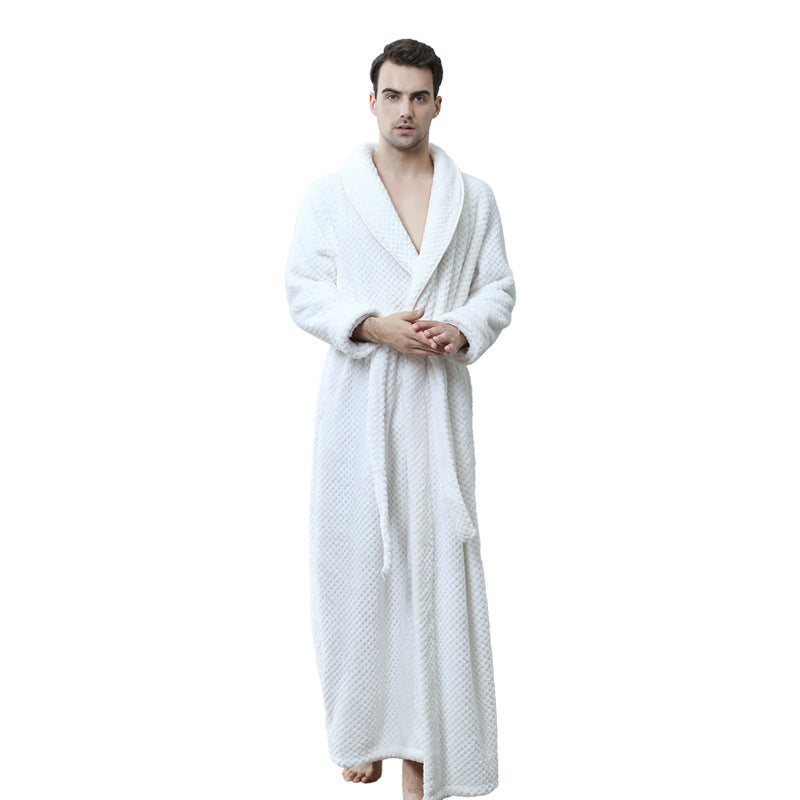 Thick waist velvet bathrobe Image