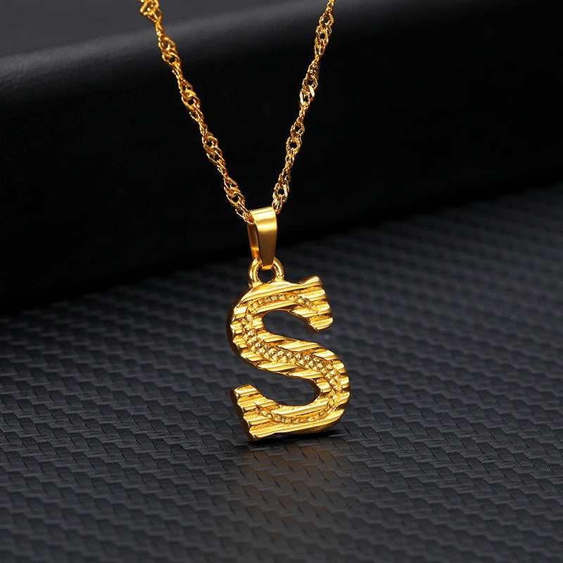 26 letters gold-plated pendant necklace Image