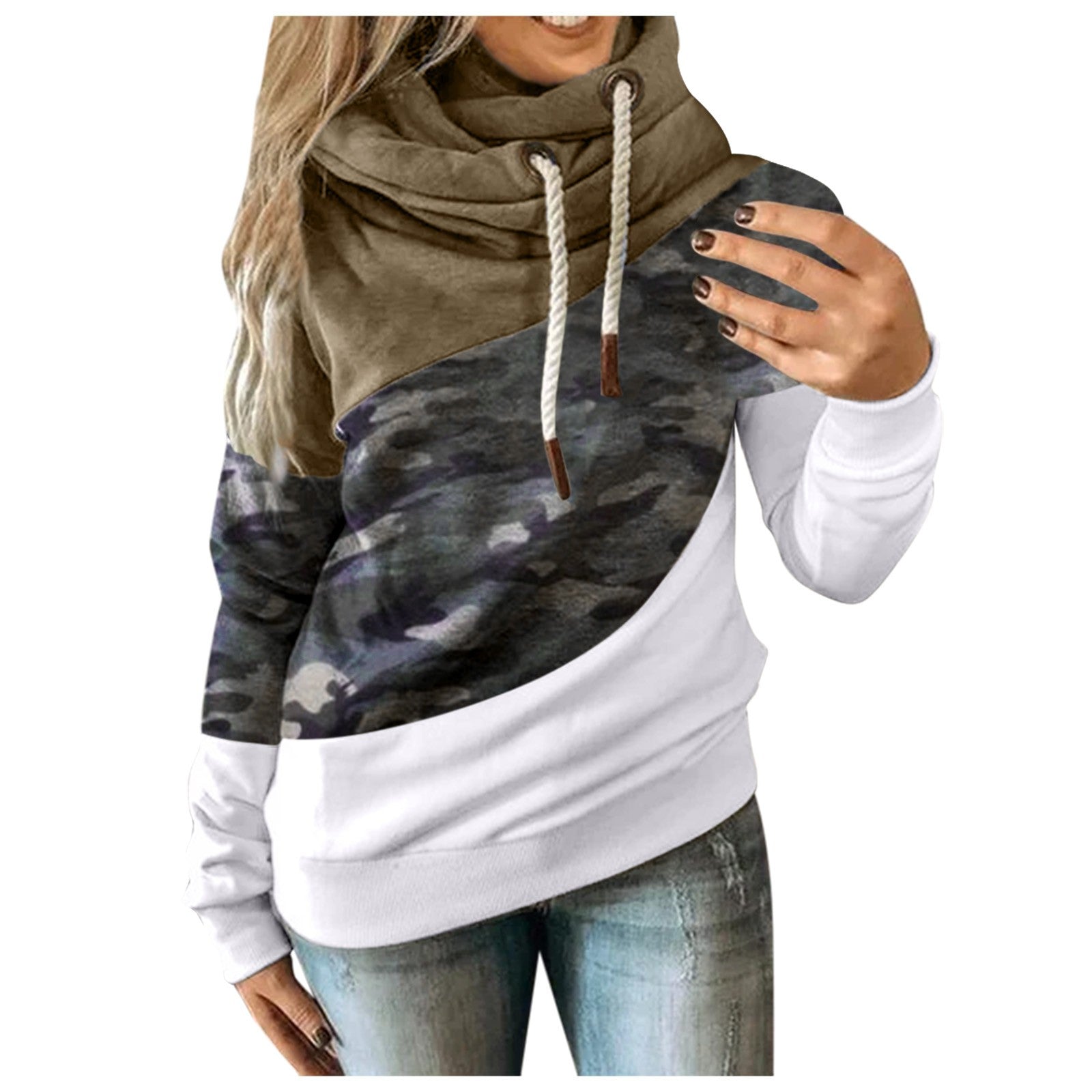 Hoodies Women Camouflage hoodie Sweatshirt Image