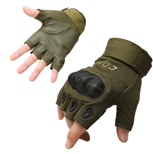 Tactical Gloves Army Military Men Gym Fitness Riding Half Finger Rubber Knuckle Protective Gear Male Tactical Gloves Image