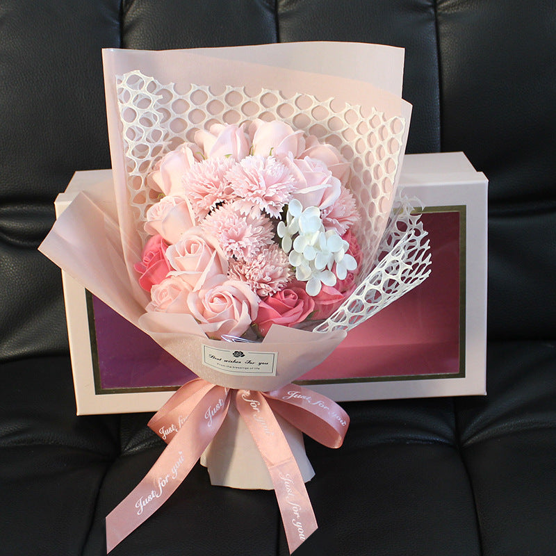 Valentine's Day Gift 19 Rose Soap Bouquet Gift Box Image