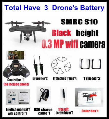 Sales Promotion WiFi 2MP Camera With S10 SMRC FPV Quadcopter Drone Helicopter UAV Micro Remote Control Toy RACER KIT Aircraft Image