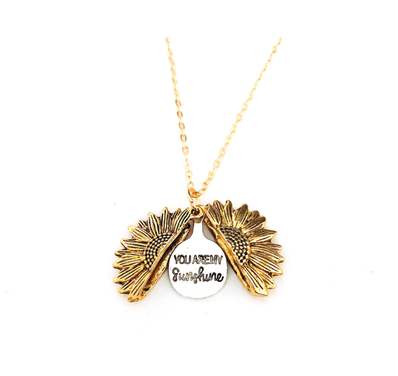 Sunflower Double Lettering Necklace Image