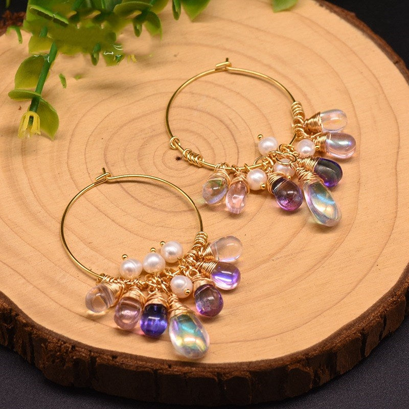 Pearl Czech crystal earrings Image