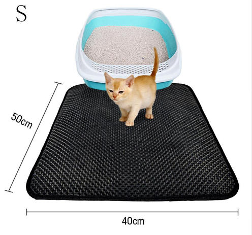 Double Layer Litter Cat Bed Pads Pet Cat Litter Mat Trapping Pets Litter Box Mat Pet Product Bed For Cats House Clean Mat Image