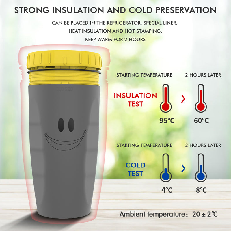 No Cover Twist Cup Travel Portable Cup Double Insulation Tumbler Straw Sippy Water Bottles Portable For Children Adults Image