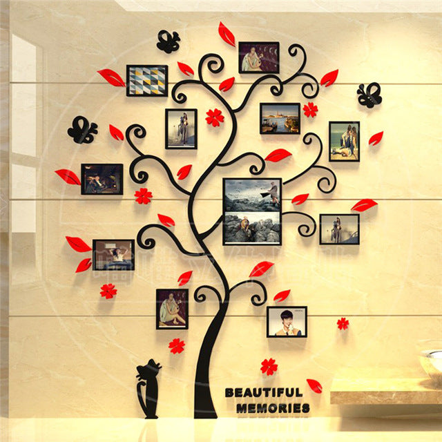 Family photo frame tree wall sticker Image