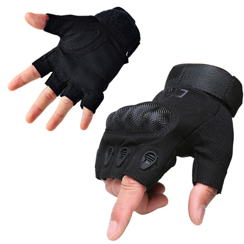 Tactical Gloves Army Military Men Gym Fitness Riding Half Finger Rubber Knuckle Protective Gear Male Tactical Gloves Image