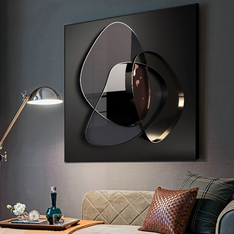 Modern Abstract 3D Metal Wall Art Canvas Painting Image