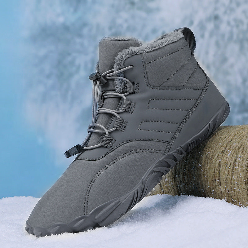 Outdoor Sports Cotton Shoes For Men And Women Winter Warm Slip-on Boots Wear-resistant Anti-ski Thickened Shoes Couple Image