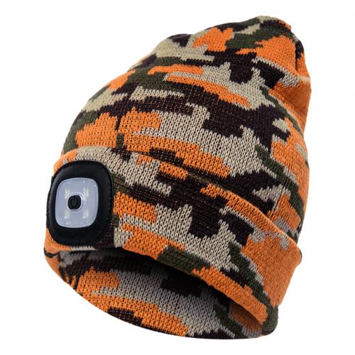 LED Knit Hat Button Cell Type Knitted Hat With Light Glowing Image