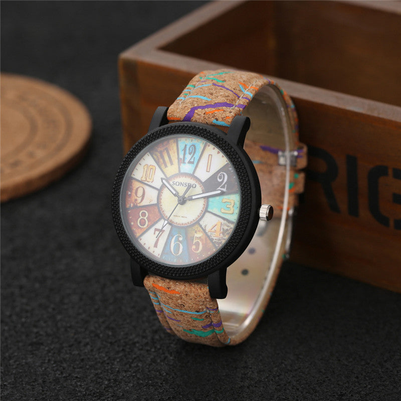 Casual Vintage Leather Women Quartz Wrist Watch Gift Clock Image