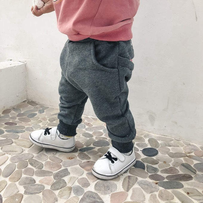 2021 boys casual pants autumn loaded Korean children's casual sweatpants baby cartoon loose trousers