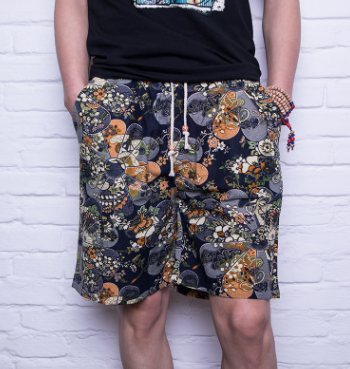 Men Linen Beach Shorts Image