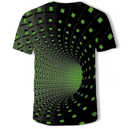 3D swirl print T-shirt