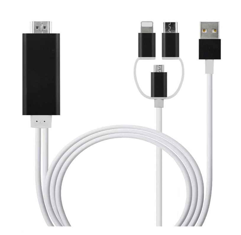 Type-C To HDMI Three In One Mobile Phone Projection Cable Image