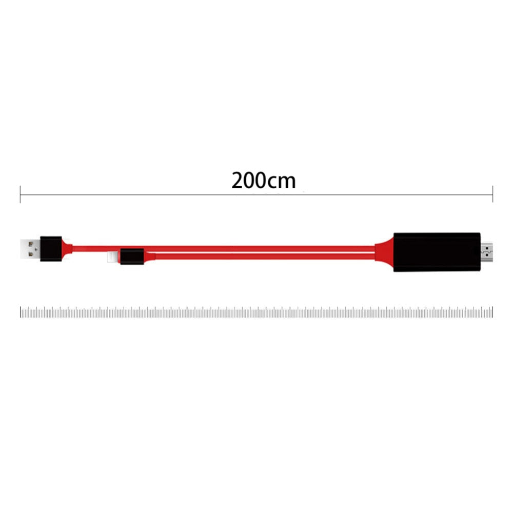 Type-C To HDMI Three In One Mobile Phone Projection Cable Image