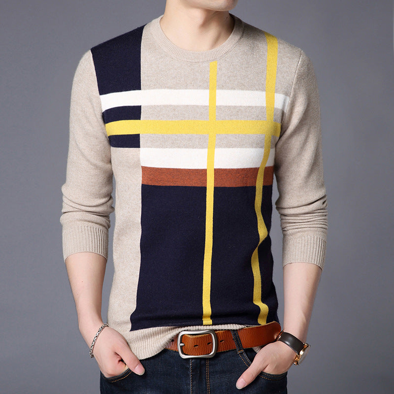 Spring and autumn casual handsome base coat Korean version of sweater Image