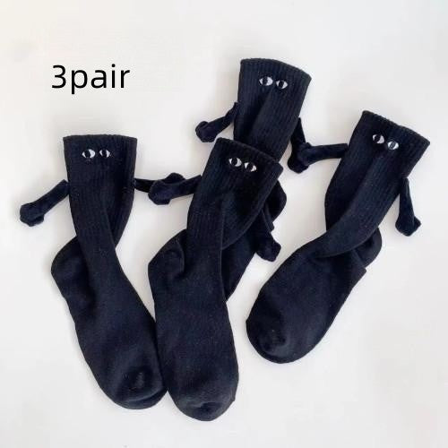 Magnetic Suction Hand In Hand Couple Socks Cartoon Lovely Breathable Comfortable Socks For Women Holding Hands Sock Image