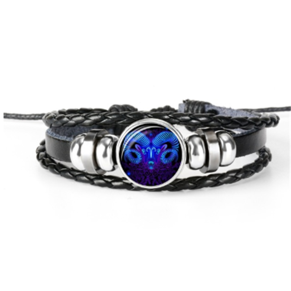 Zodiac Constellation Bracelet Braided Design Bracelet For Men Women Kids Image