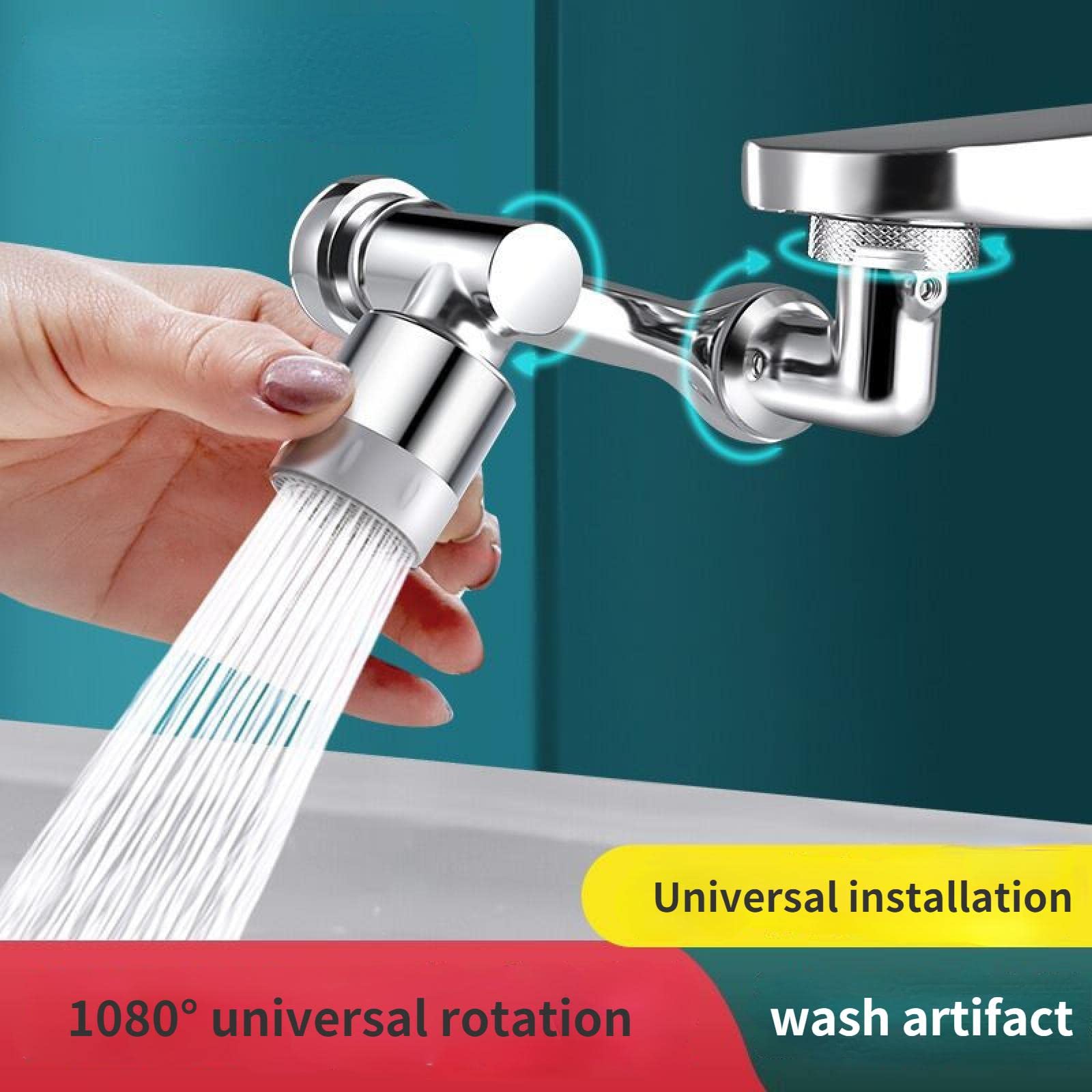 Universal 1080 Swivel Faucet Aerator Multifunction Faucet Extender Universal Swivel Splash Resistant Shower Image