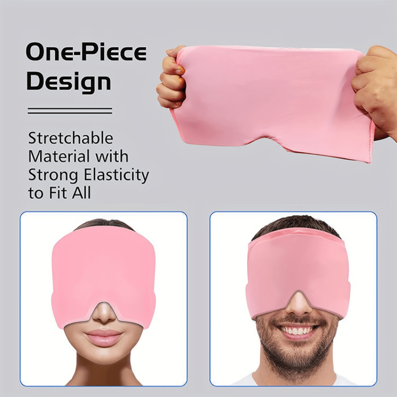 Ice Compress Headache Eye Mask Hat Relief For Migraines, Stress, And Tension Massage Tool Image