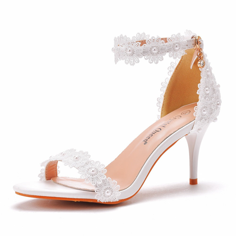 Rhinestone High Heel Shoes Women Image