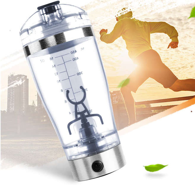 Electric Protein Shake Stirrer USB Shake Bottle Milk Coffee Blender Kettle Sports And Fitness Charging Electric Shaker Cup Image