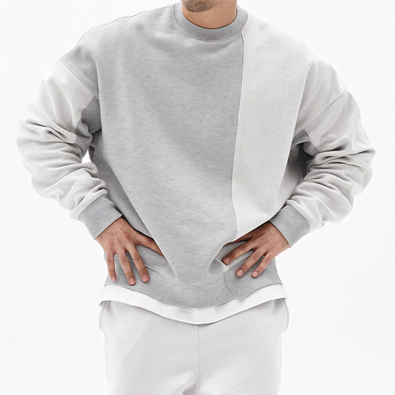 Pullover Round Neck Sweater Loose Men Clothes Image