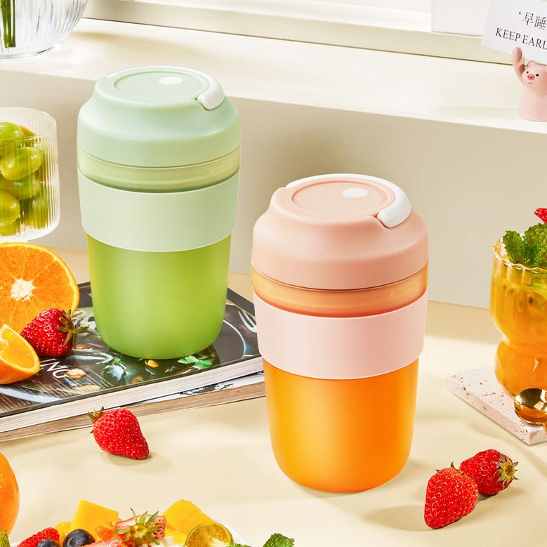 Portable Blender Juicer Cup Rechargeable With 4 Blades For Shakes And Smoothies Maker 400ml Fresh Fruit Mixer Juicer Cup Image